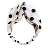 Black Retro Polka Dot Headband Criss Cross Wide Hairband Hair Ribbon Hair Accessories Hair Wrap