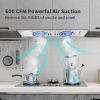 30 inch Insert Range Hood 600 CFM;  Built-in Stainless Steel Range Hoods with Right Button Controls and Back LED Lights; Kitchen Hood for Over Stove;