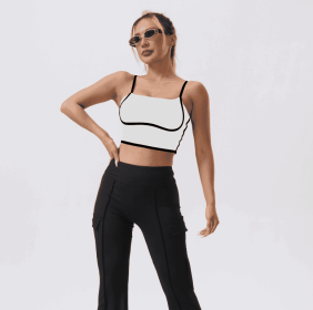 Line Camisole Bra (Option: White-S)