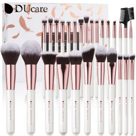 DUcare Professional Makeup Brushes 8-27Pcs Makeup Brush Full Set Foundation Eyeshadow Powder Synthetic Goat Hair Cosmetics Brush (Handle Color: DF2758 - (27Pcs))