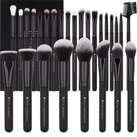 DUcare Professional Makeup Brushes 8-27Pcs Makeup Brush Full Set Foundation Eyeshadow Powder Synthetic Goat Hair Cosmetics Brush (Handle Color: DF2725(27Pcs no bag))