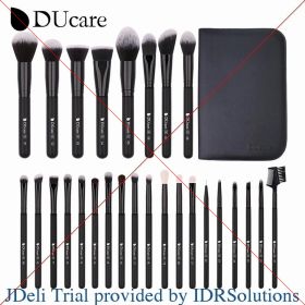 DUcare Professional Makeup Brush Set 10-32Pc Brushes Makeup Kit Synthetic Hair Foundation Power Eyeshadows Blending Beauty Tools (Handle Color: DF2725-BG09 -(27Pcs))