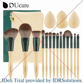 DUcare Professional Makeup Brush Set 10-32Pc Brushes Makeup Kit Synthetic Hair Foundation Power Eyeshadows Blending Beauty Tools (Handle Color: DU-DF1456 - (14Pcs))