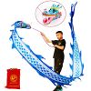 Lightweight Dragon Poi with 3D Dragon Head & Swing Rope Combo for Kids and Beginners, Flowy Dragon Ribbon Streamer Outdoor Fitness Golden Dragon Stage