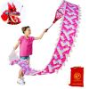 Lightweight Dragon Poi with 3D Dragon Head & Swing Rope Combo for Kids and Beginners, Flowy Dragon Ribbon Streamer Outdoor Fitness Golden Dragon Stage