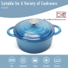 COOKWIN Enameled Cast Iron Dutch Oven with Self Basting Lid;  Enamel Coated Cookware Pot 5QT