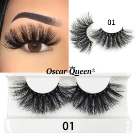 25 MM Mink False Eyelashes Wholesale Items For Business Natural Fluffy Mink Lashes Box Package Bulk Lash Extension Supplies (Length: 5 Pairs, Color: 1)