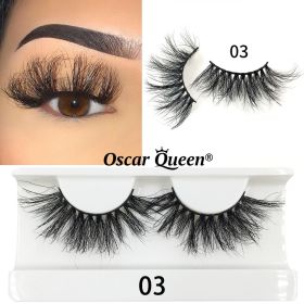 25 MM Mink False Eyelashes Wholesale Items For Business Natural Fluffy Mink Lashes Box Package Bulk Lash Extension Supplies (Length: 3 Pairs, Color: 3)