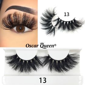 25 MM Mink False Eyelashes Wholesale Items For Business Natural Fluffy Mink Lashes Box Package Bulk Lash Extension Supplies (Length: 3 Pairs, Color: 13)