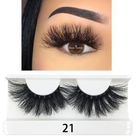 25 MM Mink False Eyelashes Wholesale Items For Business Natural Fluffy Mink Lashes Box Package Bulk Lash Extension Supplies (Length: 5 Pairs, Color: 21)
