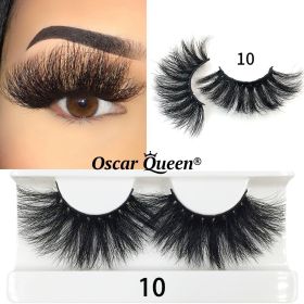 25 MM Mink False Eyelashes Wholesale Items For Business Natural Fluffy Mink Lashes Box Package Bulk Lash Extension Supplies (Length: 3 Pairs, Color: 10)