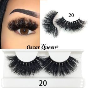 25 MM Mink False Eyelashes Wholesale Items For Business Natural Fluffy Mink Lashes Box Package Bulk Lash Extension Supplies (Length: 2 Pairs, Color: 20)