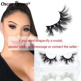 25 MM Mink False Eyelashes Wholesale Items For Business Natural Fluffy Mink Lashes Box Package Bulk Lash Extension Supplies (Length: 2 Pairs, Color: Leave You Need NO.)