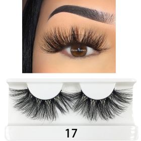 25 MM Mink False Eyelashes Wholesale Items For Business Natural Fluffy Mink Lashes Box Package Bulk Lash Extension Supplies (Length: 2 Pairs, Color: 17)