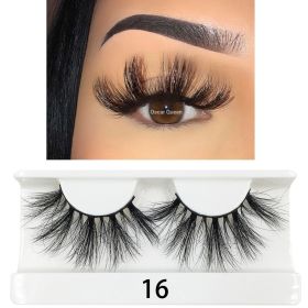 25 MM Mink False Eyelashes Wholesale Items For Business Natural Fluffy Mink Lashes Box Package Bulk Lash Extension Supplies (Length: 2 Pairs, Color: 16)