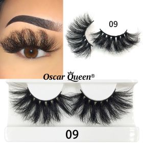 25 MM Mink False Eyelashes Wholesale Items For Business Natural Fluffy Mink Lashes Box Package Bulk Lash Extension Supplies (Length: 2 Pairs, Color: 9)
