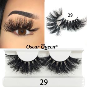 25 MM Mink False Eyelashes Wholesale Items For Business Natural Fluffy Mink Lashes Box Package Bulk Lash Extension Supplies (Length: 5 Pairs, Color: 29)