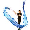 Lightweight Dragon Poi with 3D Dragon Head & Swing Rope Combo for Kids and Beginners, Flowy Dragon Ribbon Streamer Outdoor Fitness Golden Dragon Stage