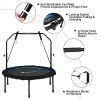 40 Inch Foldable Fitness Rebounder with Resistance Bands Adjustable Home